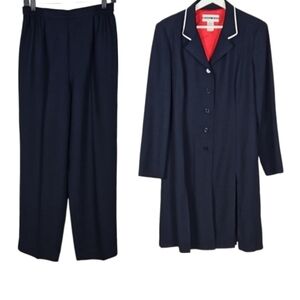 Dana Kay 12 Top 10 Bottom Workwear Long Blazer and Pants Navy Blue Suit …